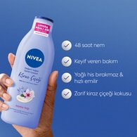 NIVEA BODY NIVEA BODY Nivea Kiraz Çiçeği ve Jojoba Yağı Vücut Losyonu 400 ml Normal ve Kuru Ciltler 24 Saat Nemlendirme 1 of 7