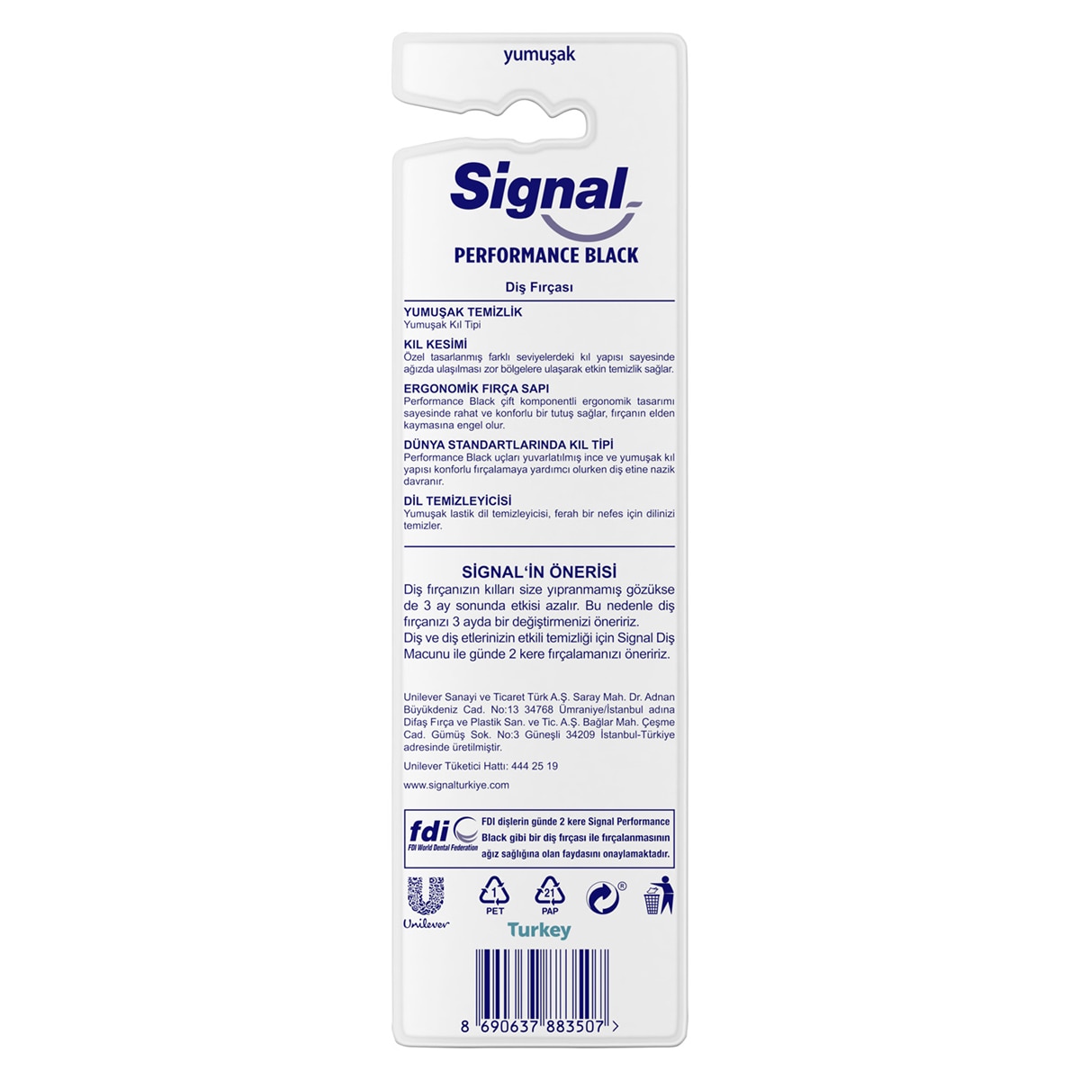  SIGNAL SIGNAL Signal Diş Fırçası Performans Black 1+1  1 of 8 