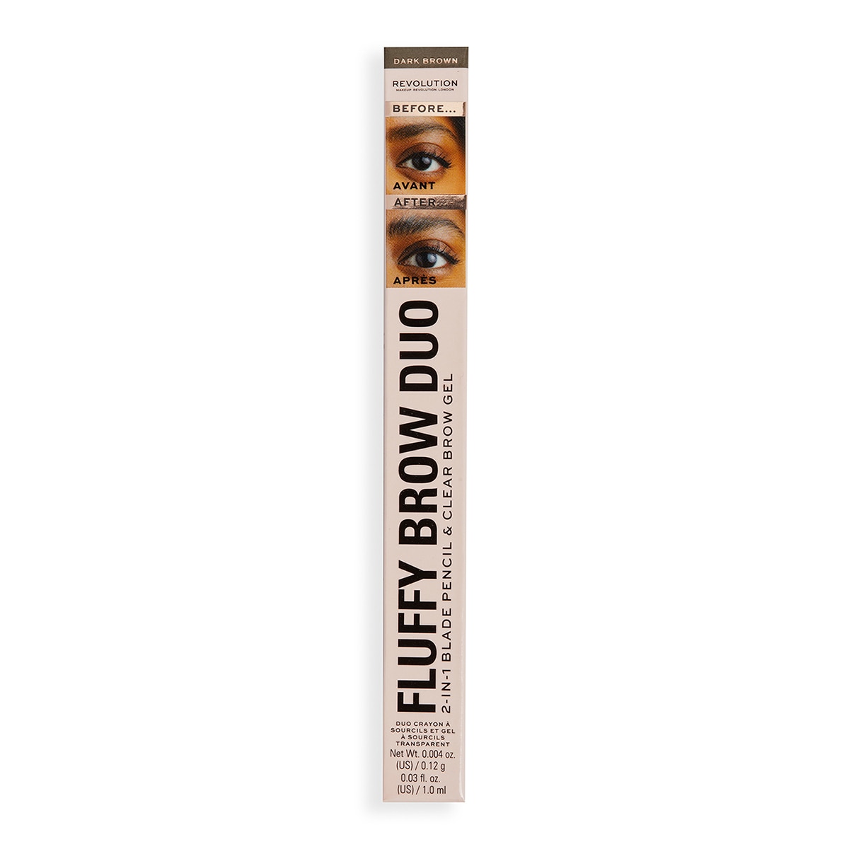  REVOLUTION REVOLUTION Revolution Fluffy Brow Duo Kaş Kalemi ve Kaş Maskarası Dark Brown  1 of 11 