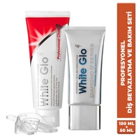  WHITE GLO WHITE GLO White Glo Diş Beyazlatma Seti Damaklık + Beyazlatıcı Jel 50 ml + Beyazlatıcı Diş Macunu 100 ml 