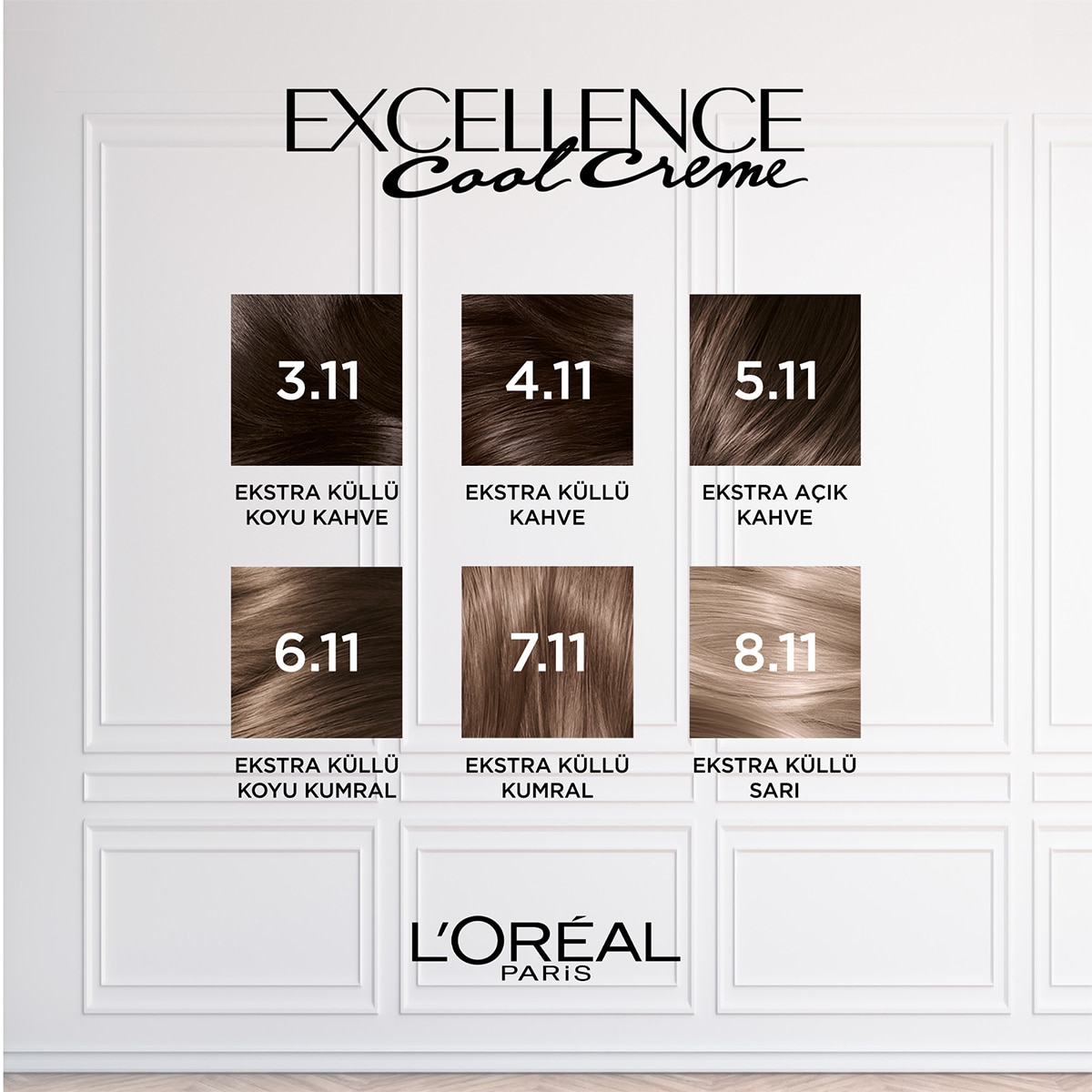  EXCELLENCE EXCELLENCE L'Oreal Paris Excellence Saç Boyası Ekstra Küllü Kumral 7.11  1 of 7 