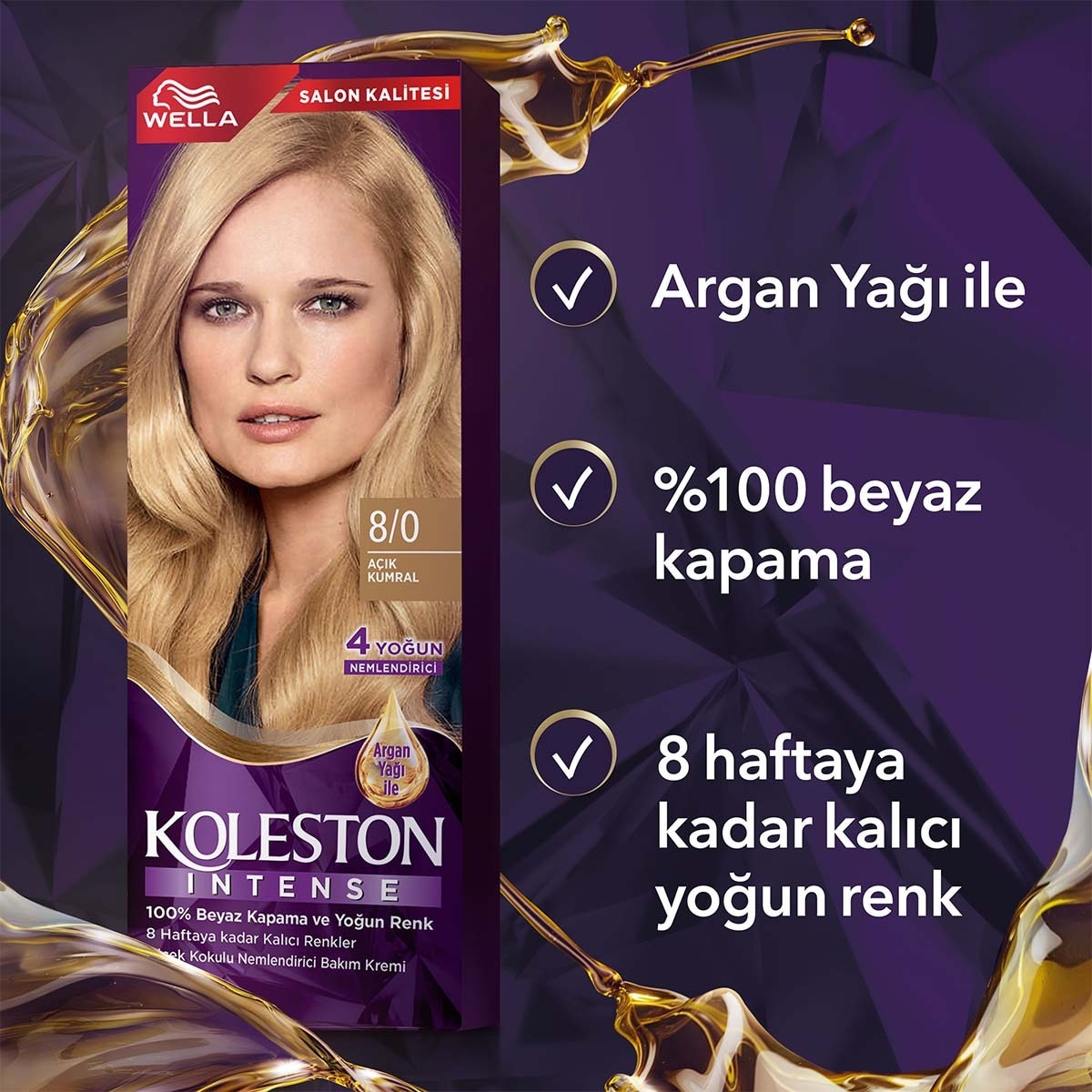  KOLESTON KOLESTON NATURALS Wella Koleston Intense Saç Boyası 8/0 Açık Kumral  1 of 7 