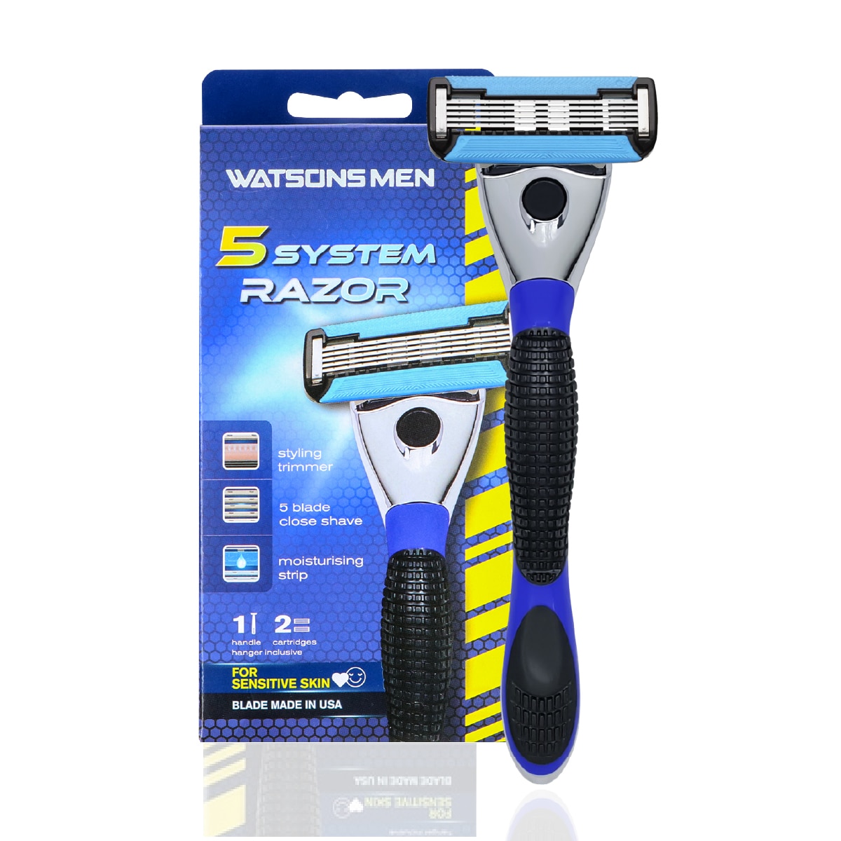 WATSONS WATSONS Watsons Men 5 Bıçaklı Tıraş Makinesi 1 Sap + 2 Yedek 1 of 1 Watsons Men 5 Bıçaklı Tıraş Makinesi 1 Sap + 2 Yedek