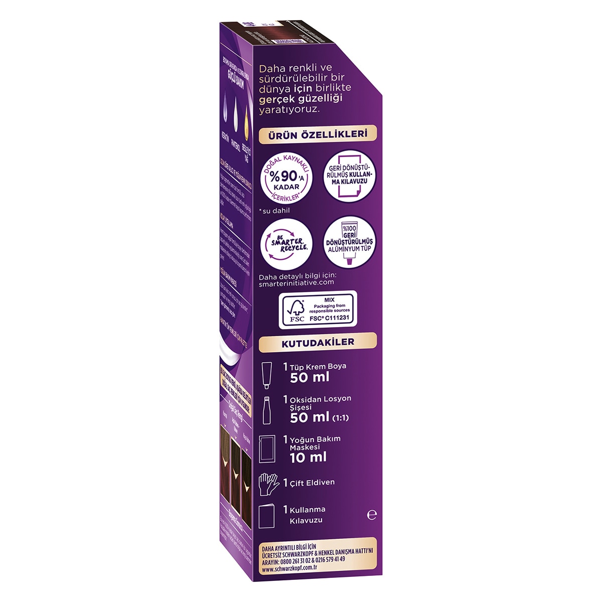 PALETTE NATURAL COLORS PALETTE NATURAL COLORS Palette Göz Alıcı Renkler Saç Boyası 4-88 Koyu Kızıl 1 of 10