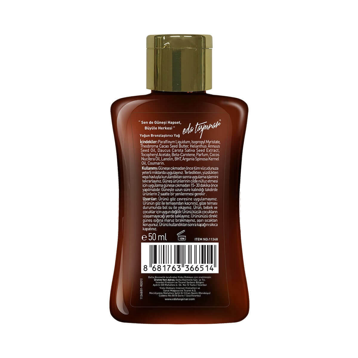 EDA TAŞPINAR EDA TAŞPINAR Eda Taşpınar Yoğun Bronzlaştırıcı Yağ 50 ml  1 of 3 