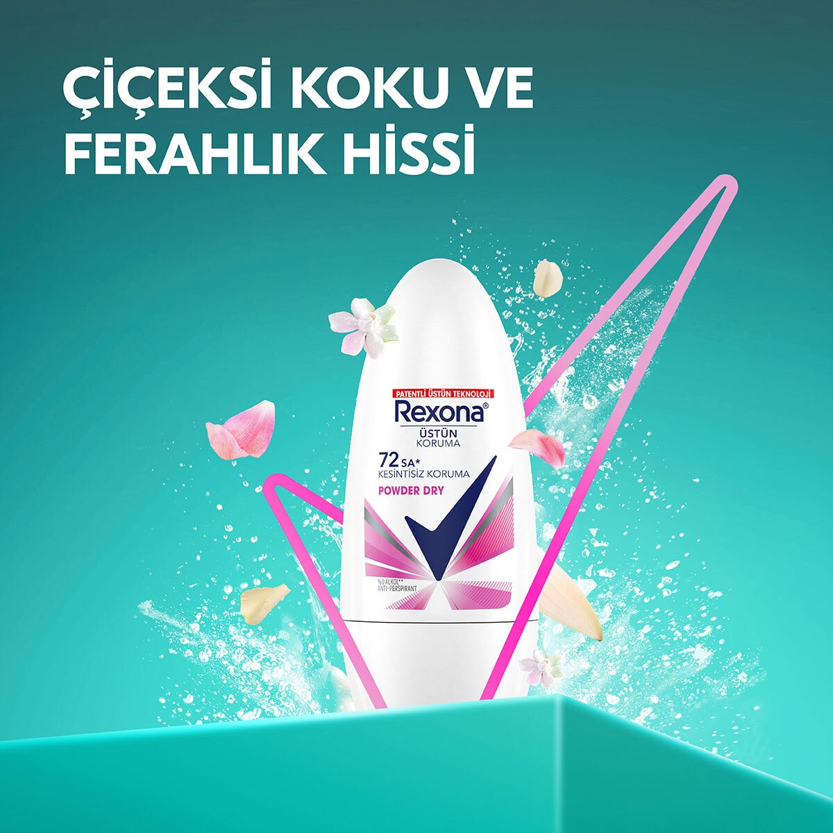  REXONA REXONA Rexona Üstün Koruma Kadın Roll On Deodorant Powder Dry 72 Saat Kesintisiz Koruma 50 ml  1 of 8 
