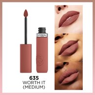 L'Oreal Paris Infaillible Matte Resistance Likit Mat Ruj 635 Worth It (Medium)