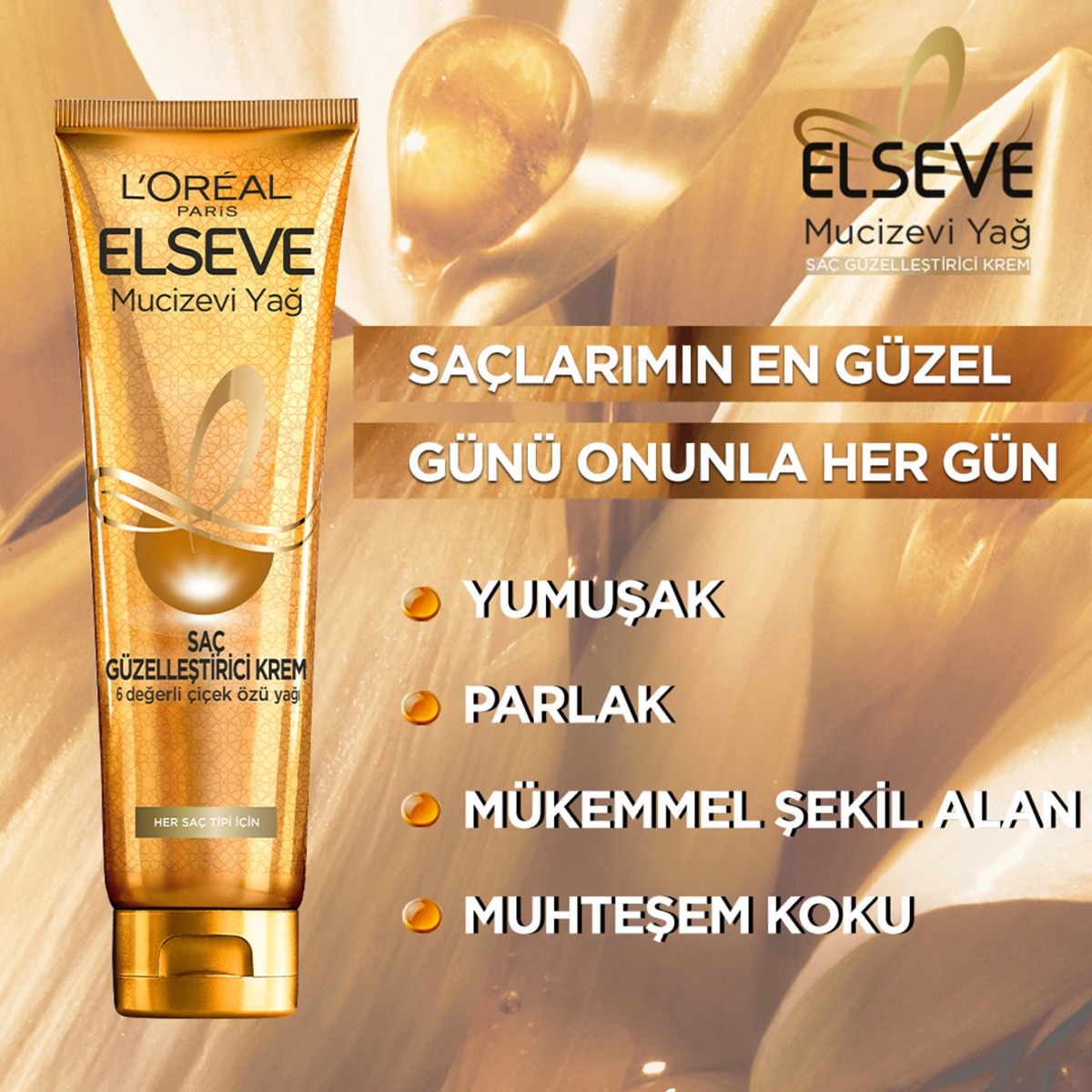  ELSEVE ELSEVE Elseve Mucizevi Yağ Güzelleştirici Saç Kremi 150 ml  1 of 6 