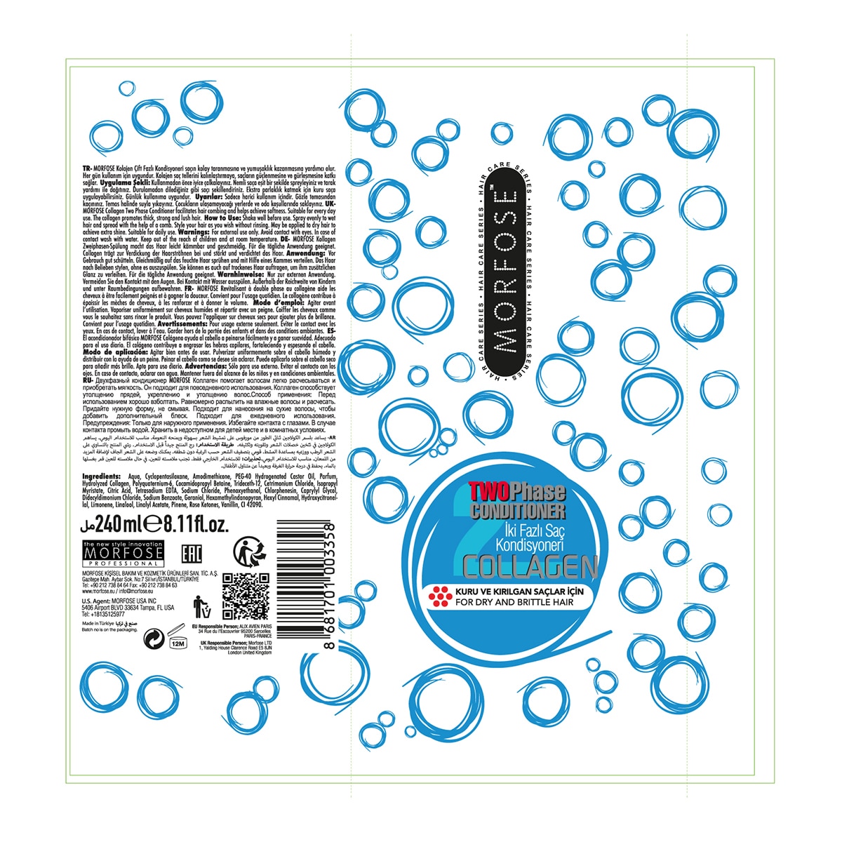 MORFOSE MORFOSE EXC. Morfose Kolajen Çift Fazlı Fön Suyu 240 ml 1 of 5