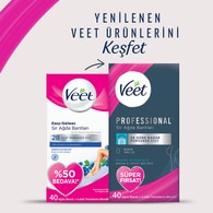Veet Professional Ağda Bantları Hassas Ciltler İçin Süper Fırsat Paketi 40lı