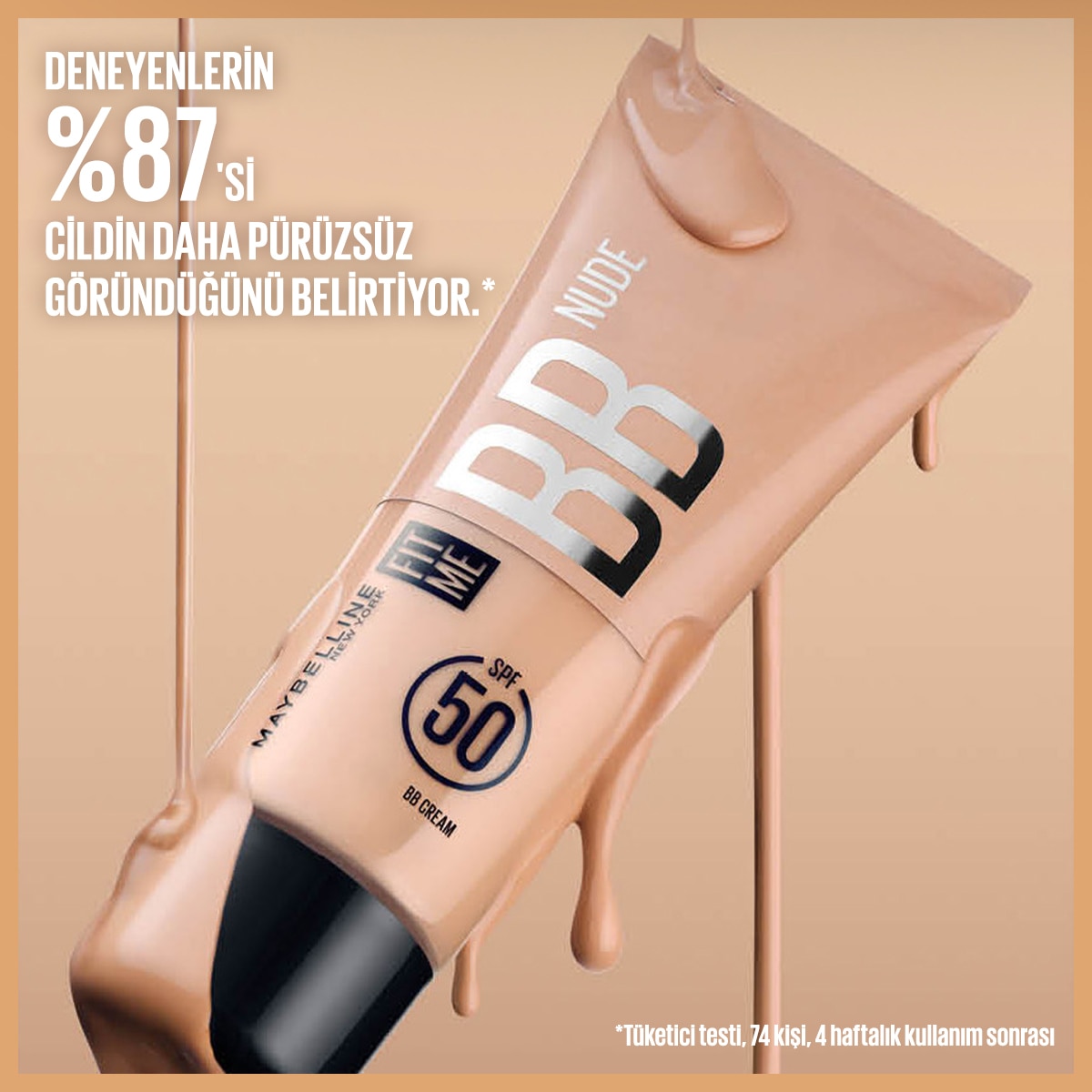  MAYBELLINE MAYBELLINE Maybelline New York Fit Me Nude Cilt Bakımı Etkili Nemlendirici SPF50 BB Krem 40  1 of 12 