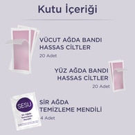 Sesu Hassas Ciltlere Özel Maxi Set Ağda Bandı 40 Adet