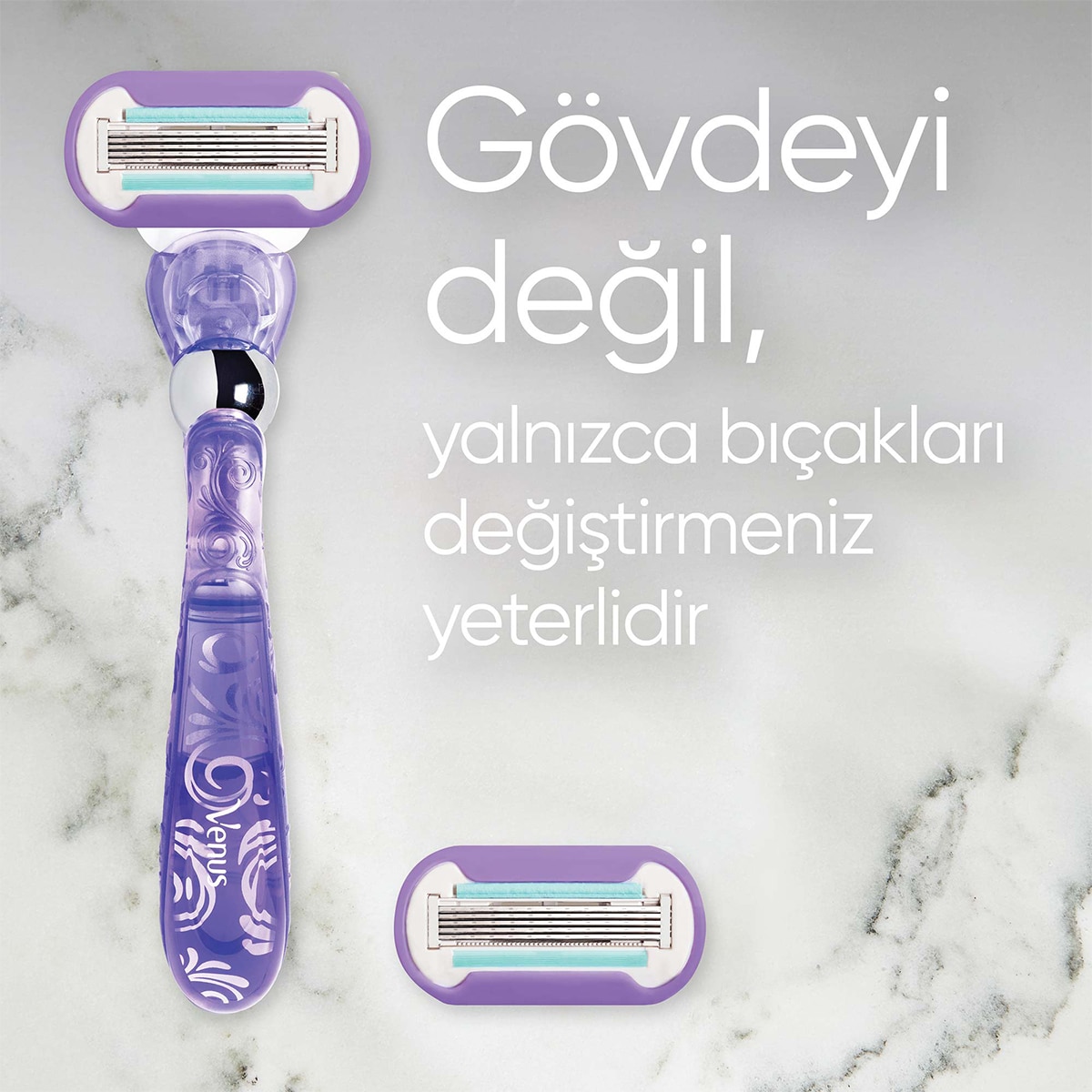  GILLETTE VENUS GILLETTE VENUS Gillette Venus Extra Smooth Swirl Tıraş Makinesi + Yedek Başlık  1 of 9 