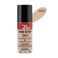Pastel 24H Non-Stop 2in1 Foundation & Concealer Fondöten & Kapatıcı 603 Ivory