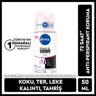 NIVEA DEO NIVEA DEO Nivea Kadın Roll-On Deodorant Black & White Invisible Clear 50 ml 