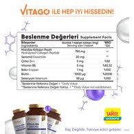 Vitago Kolajen, Seramid ve Biotin İçeren Tablet Takviye Edici Gıda 30'lu