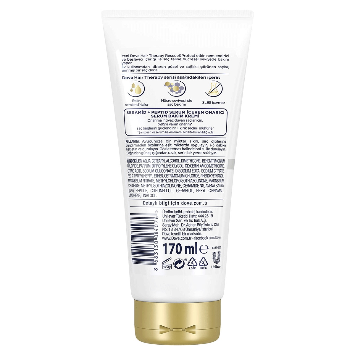  undefined DOVE EXC. Dove Hair Therapy Onarıcı Serum Saç Bakım Kremi Rescue & Protect 170 ml  1 of 10 