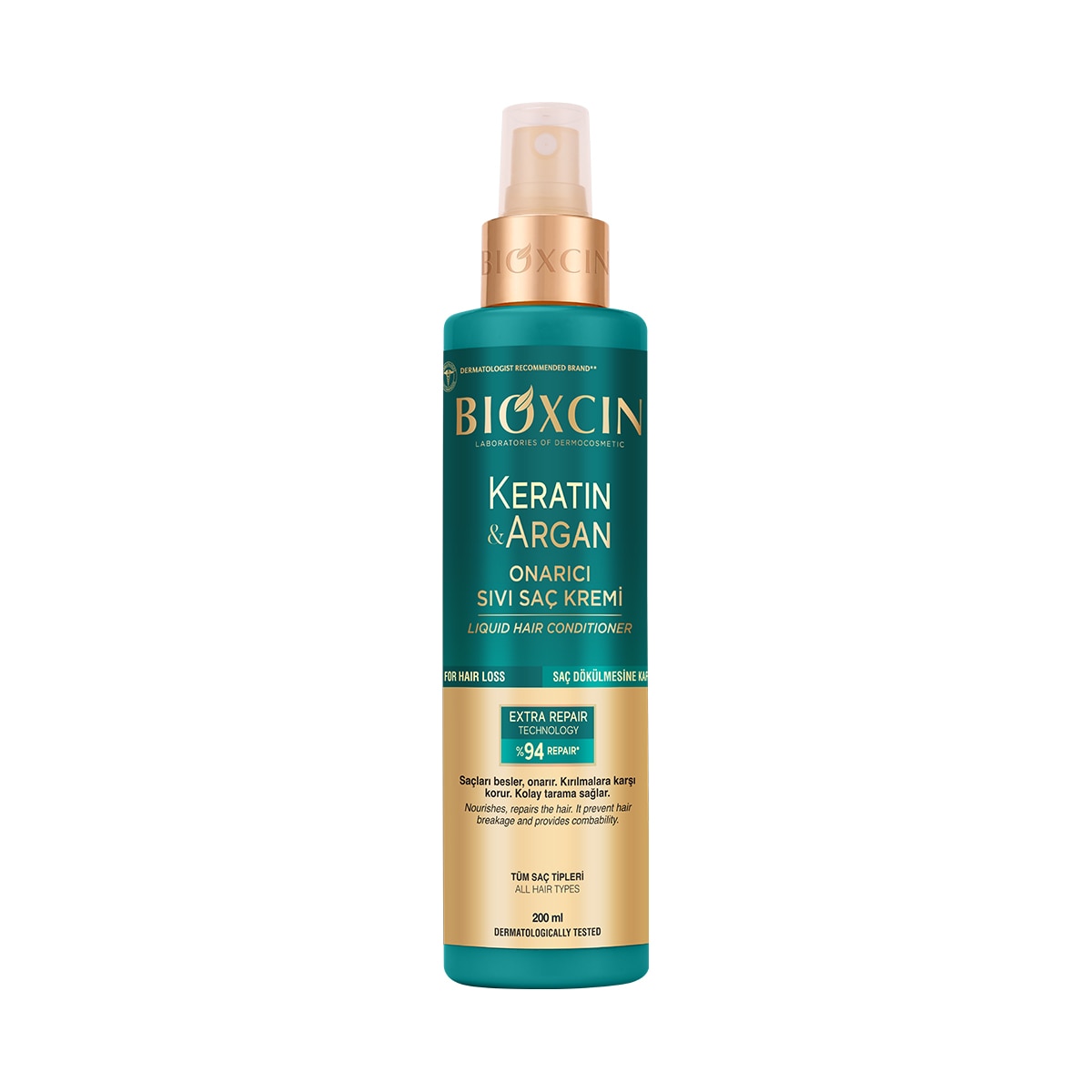 BIOXCIN BIOXCIN Bioxcin Keratin & Argan Onarıcı Sıvı Saç Kremi 200 ml 1 of 9