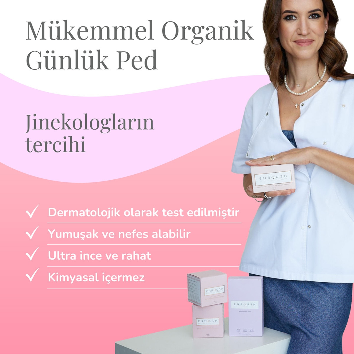 ENROUSH ENROUSH Enroush Organik Ped Günlük 24'lü 1 of 8