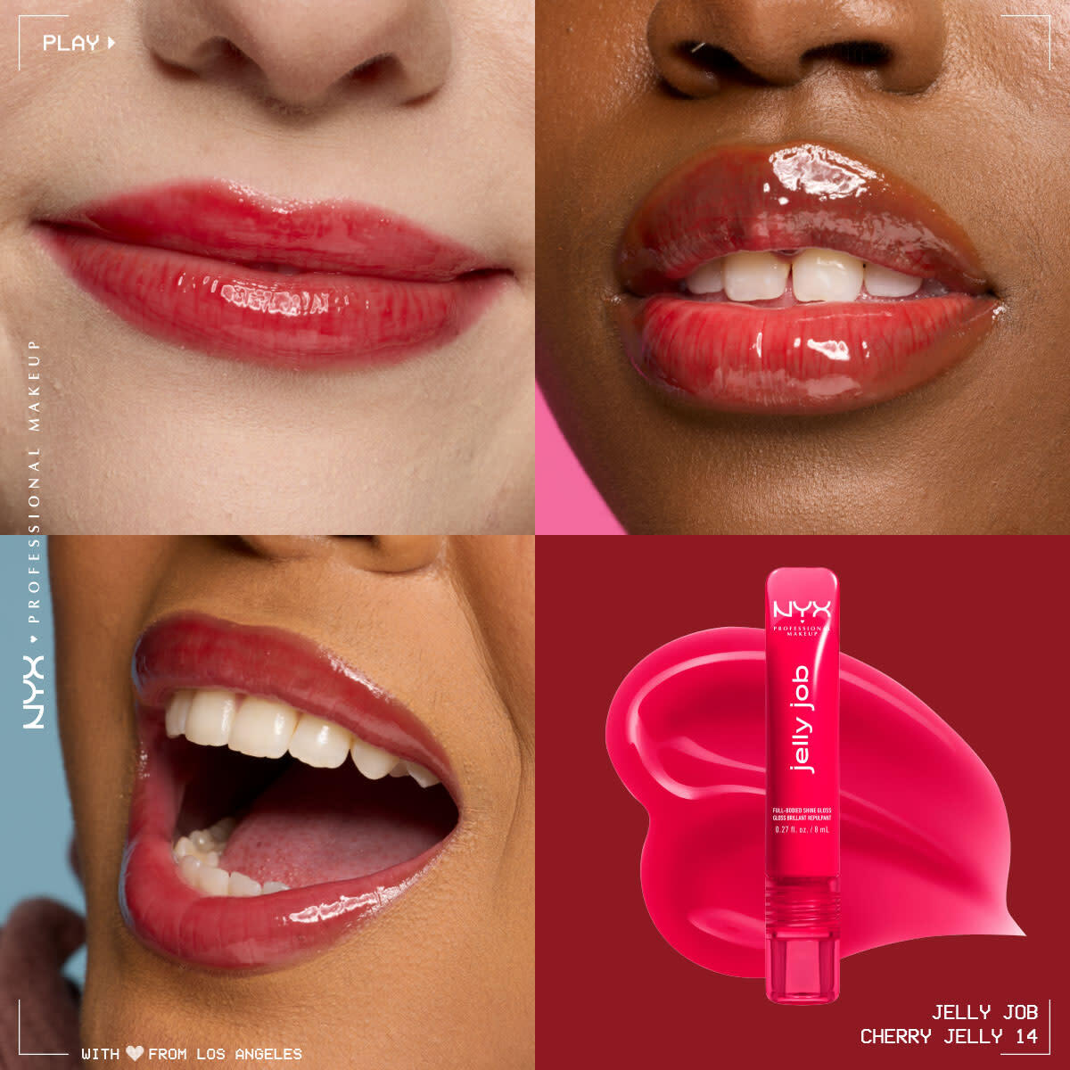 NYX Nyx Professional Makeup Jelly Job Dudak Parlatıcısı Cherry