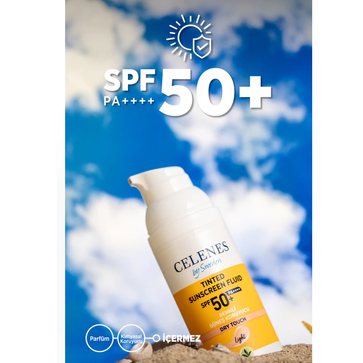  CELENES CELENES SUN Celenes Herbal Renkli Yüz Güneş Kremi SPF50+ PA++++ 50 ml Light  1 of 4 