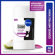  NIVEA DEO NIVEA DEO Nivea Deodorant Stick Black & White Authentic Kadın 50 ml 