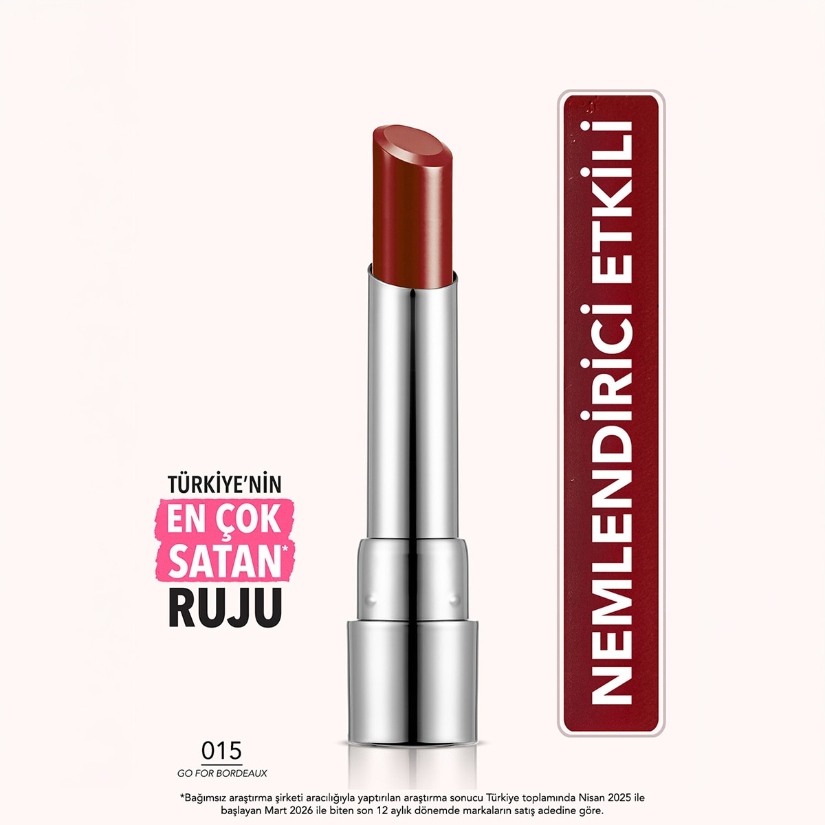 Flormar Sheer Up Ruj No: 015 Go For Bordeaux