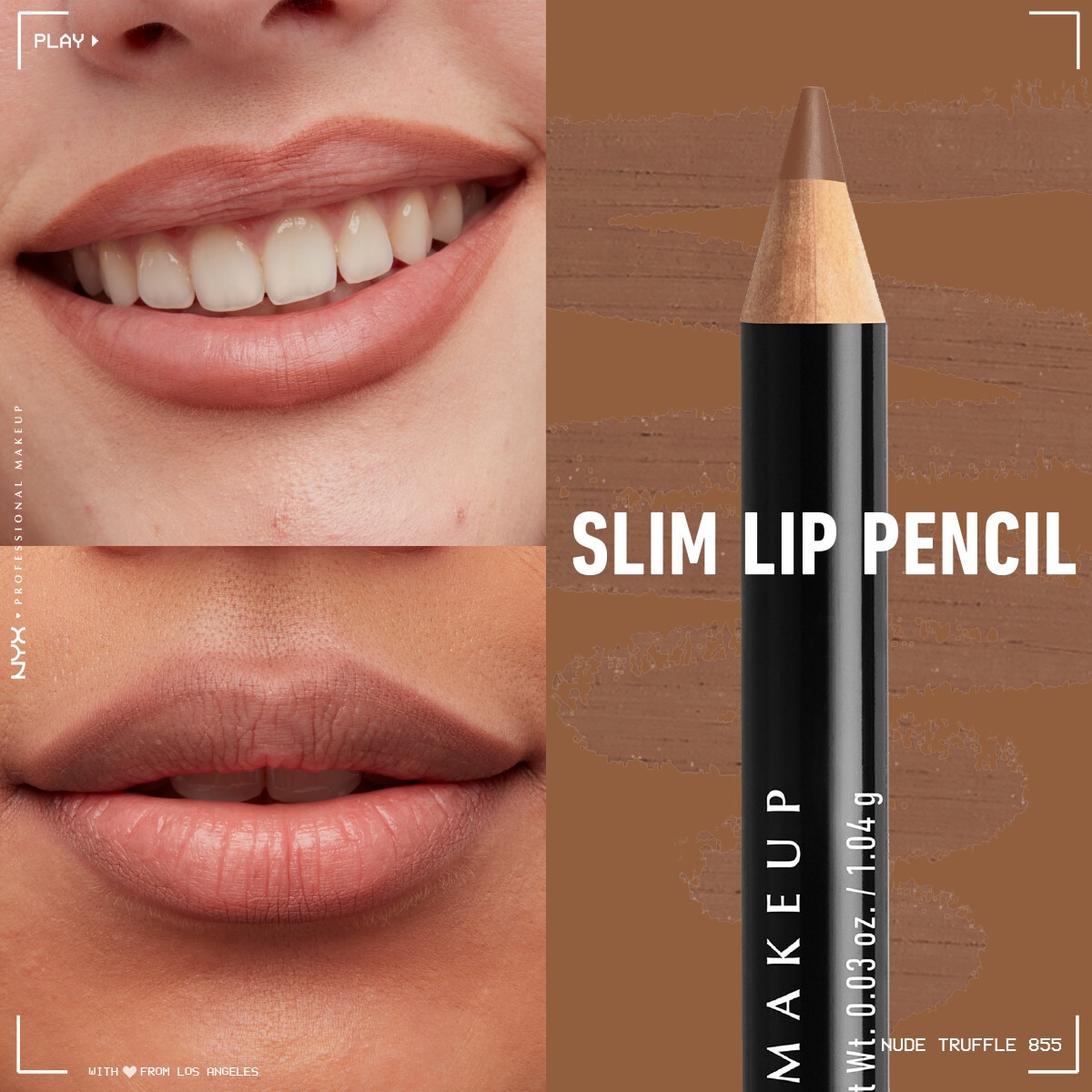 NYX NYX Nyx Professional Makeup Slim Lip Kalem Nude Truffle 1 of 6