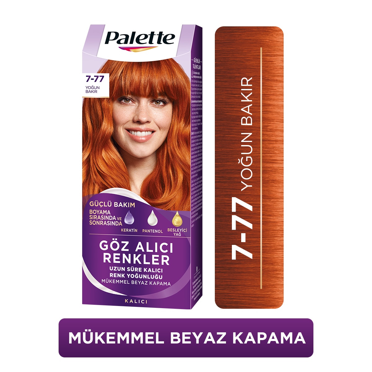  PALETTE NATURAL COLORS PALETTE NATURAL COLORS Palette Göz Alıcı Renkler Saç Boyası 7-77 Yoğun Bakır  1 of 1 Palette Göz Alıcı Renkler Saç Boyası 7-77 Yoğun Bakır