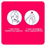 Nivea Dudak Bakım Kremi ve Dudak Parlatıcı Çilek 4,8 g 24 Saat Nem
