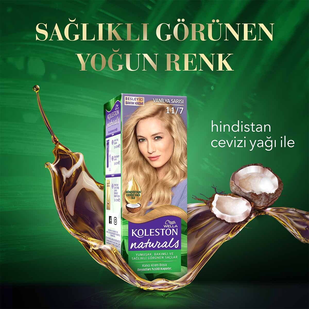  KOLESTON NATURALS KOLESTON NATURALS Wella Koleston Naturals Saç Boyası 8/1 Açık Küllü Kumral  1 of 7 