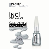  FLORMAR FLORMAR Flormar Pearly Parlak Bitişli Sedefli Oje No: PL390 Stylish Silver  1 of 5 
