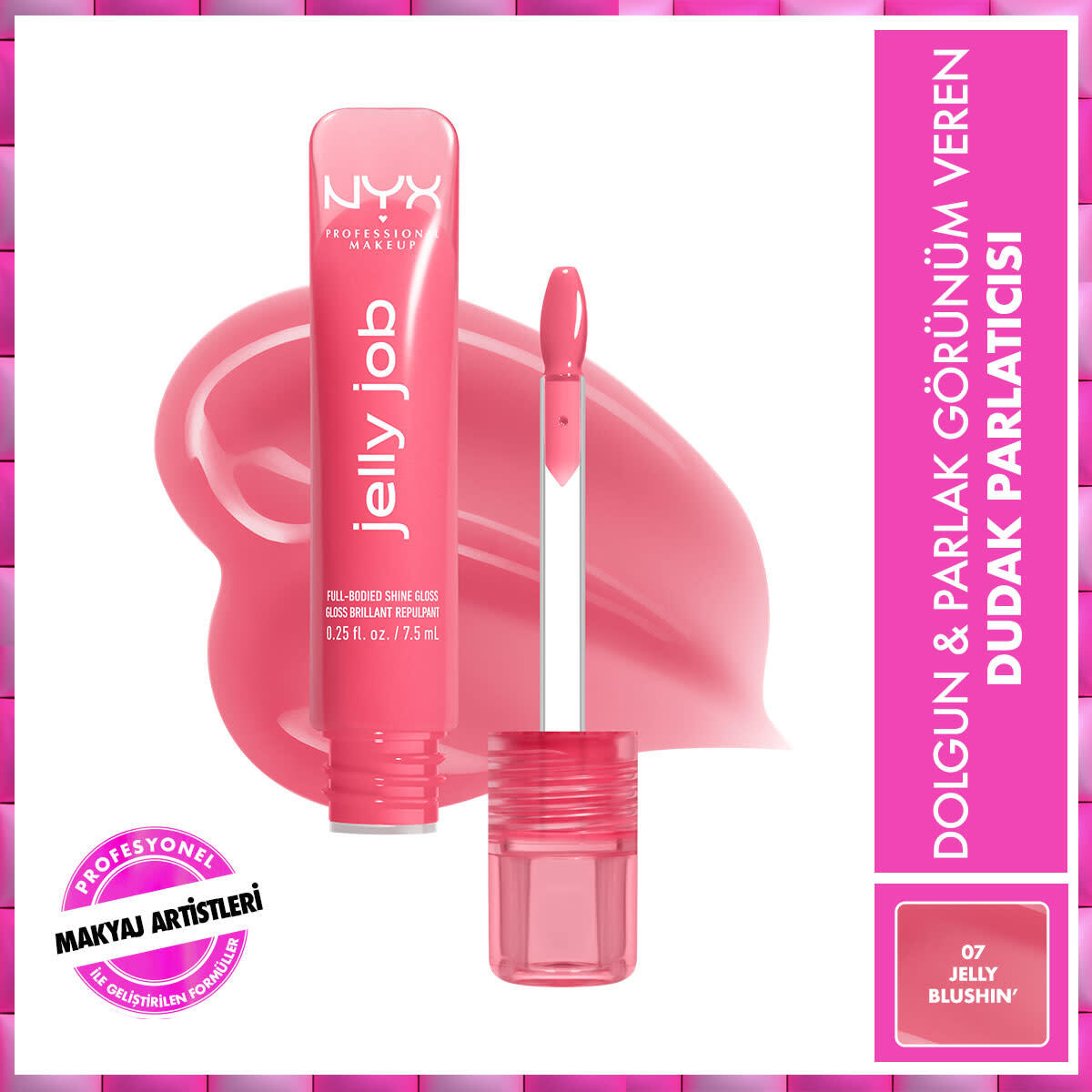 NYX NYX Nyx Professional Makeup Jelly Job Dudak Parlatıcısı Jelly Blushin 1 of 9