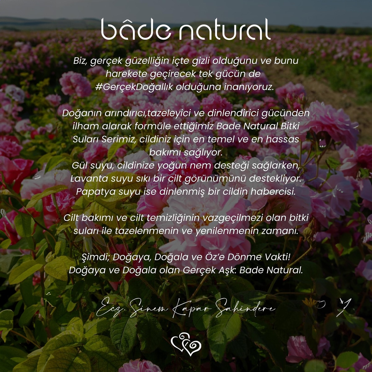 BADE NATURAL BADE NATURAL Bade Natural Saf Gül Suyu Nemlendirici ve Ferahlatıcı 100 ml 1 of 5