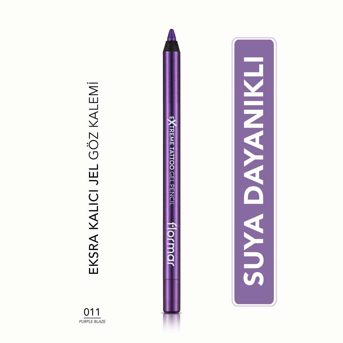  FLORMAR FLORMAR Flormar Extreme Tattoo Yoğun Pigmentli Işıltılı Jel Göz Kalemi No: 011 Purple Blaze  Flormar Extreme Tattoo Yoğun Pigmentli Işıltılı Jel Göz Kalemi No: 011 Purple Blaze