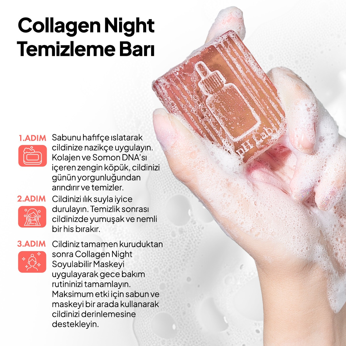  PH LAB PH LAB Ph Lab Collagen Night Temizleme Bar 50 ml  1 of 7 