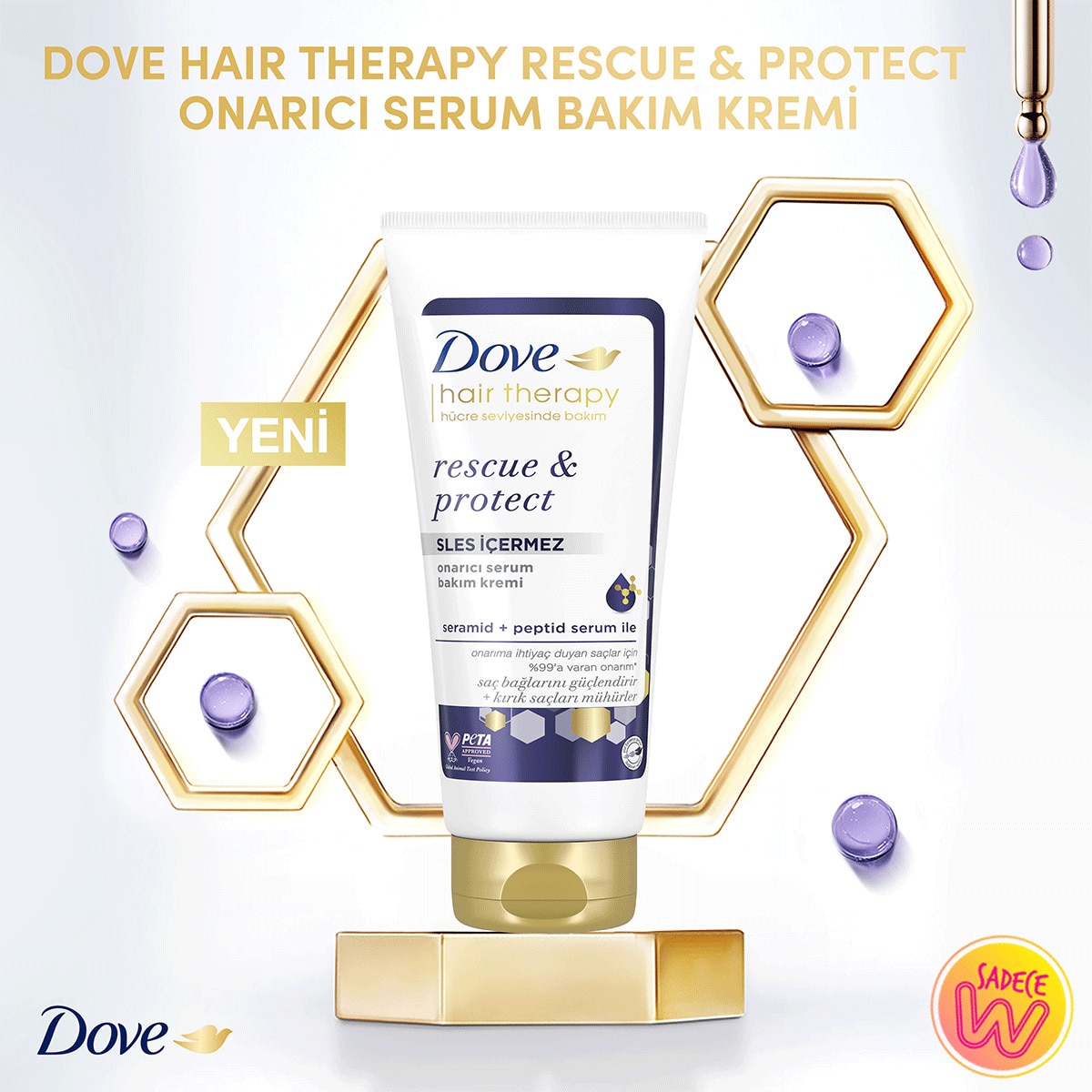  undefined DOVE EXC. Dove Hair Therapy Onarıcı Serum Saç Bakım Kremi Rescue & Protect 170 ml  1 of 10 