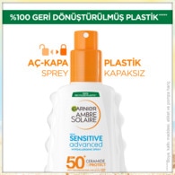 Garnier Ambre Solaire Sensitive Advanced Hipoalerjenik Güneş Koruyucu Sprey SPF50+ 150 ml
