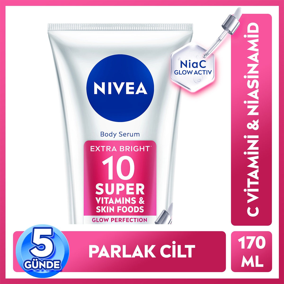 NIVEA BODY NIVEA BODY Nivea SPF15 Super10 Serum Etkili Aydınlatıcı ve Nemlendirici Vücut Losyonu 170 ml 1 of 7