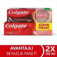 Colgate Beyazlık Paketi Optic White Parıldayan Beyazlık 50 ml + Diş Macunu 50 ml Seti