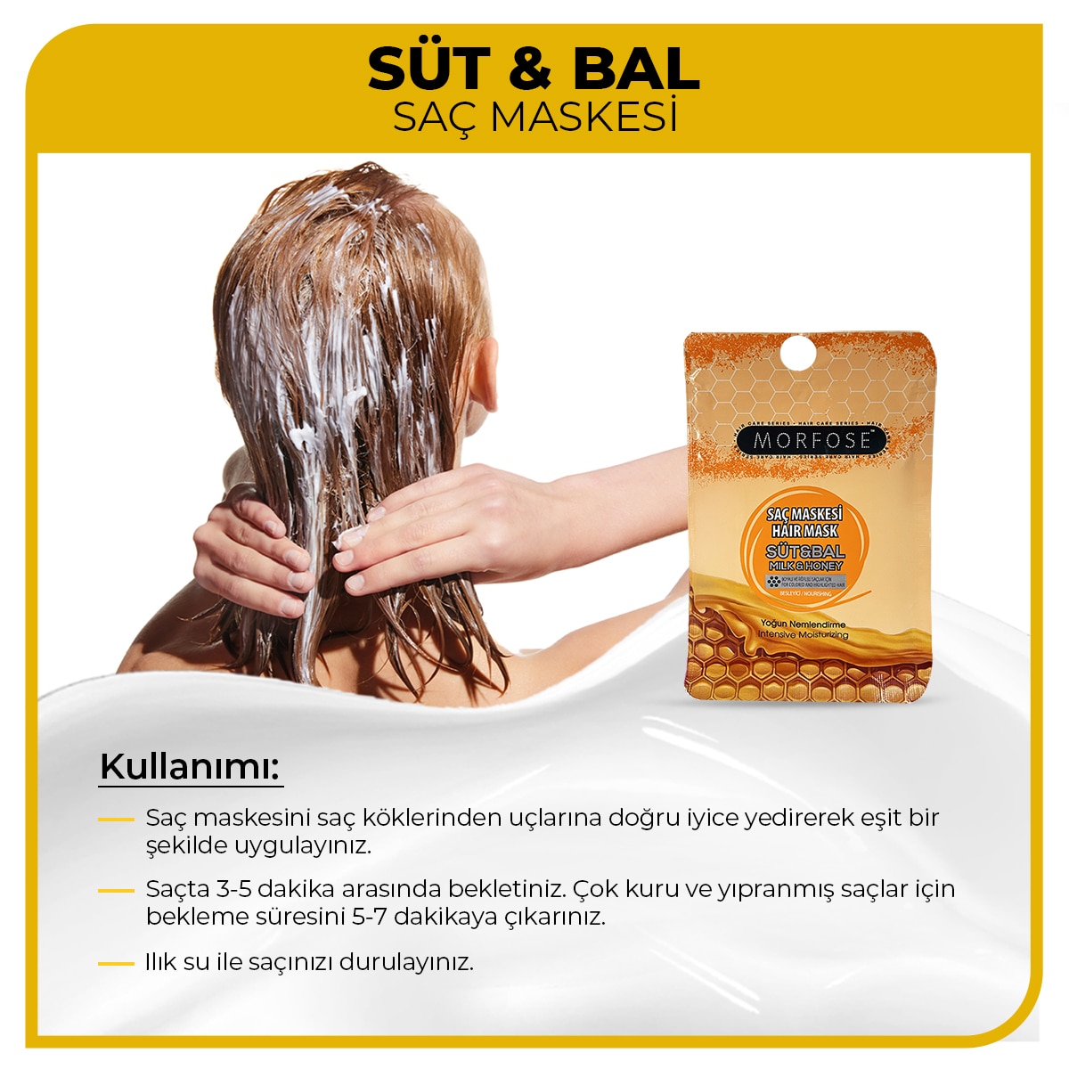  MORFOSE MORFOSE Morfose Saç Maskesi Süt Bal 25 ml  1 of 5 