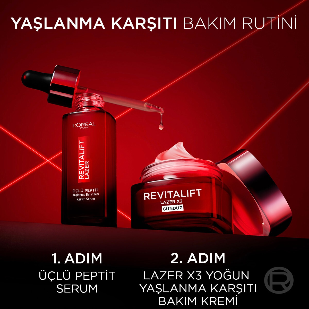  LOREAL PARIS LOREAL PARIS L'Oreal Paris Revitalift Lazer Yaşlanma Belirtileri Karşıtı Üçlü Peptit Bakım Serumu  1 of 8 