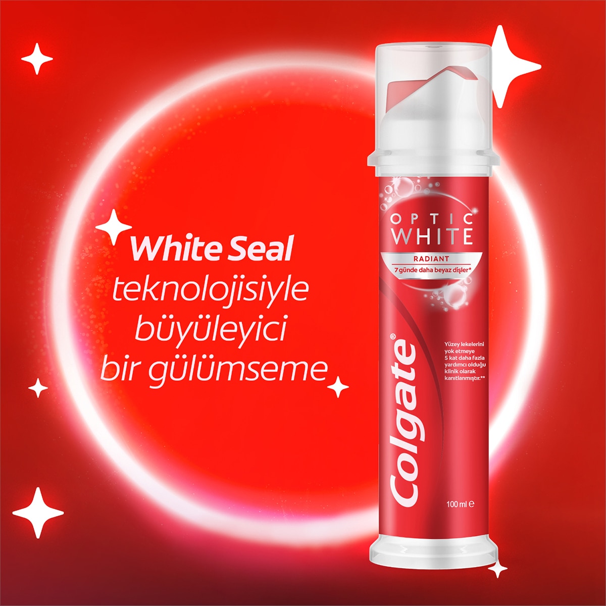  COLGATE COLGATE Colgate Optik Beyaz Pompa Diş Macunu 100 ml  1 of 5 
