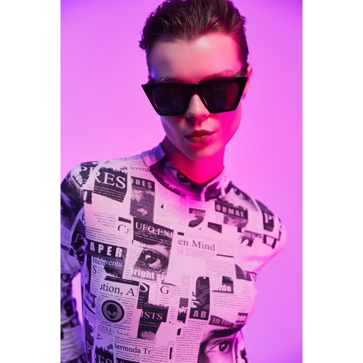  AQUA DI POLO EXC. AQUA DI POLO EXC. Aqua Di Polo 1987 Kadın Siyah Bıg Cat Eye Güneş Gözlük APGT1-G4580-KSK33  1 of 4 