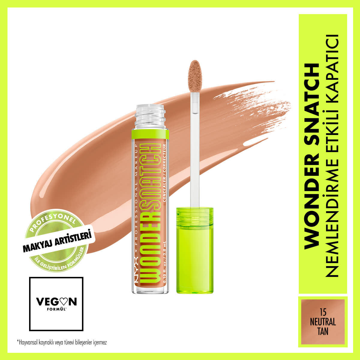 NYX NYX Nyx Professional Makeup Wonder Snatch Nemlendirme Etkili Kapatıcı 15 Neutral Tan 1 of 9
