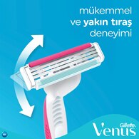 Gillette Venus Renkli Kullan At Tıraş Bıçağı 3 Bıçaklı 4+2 Adet