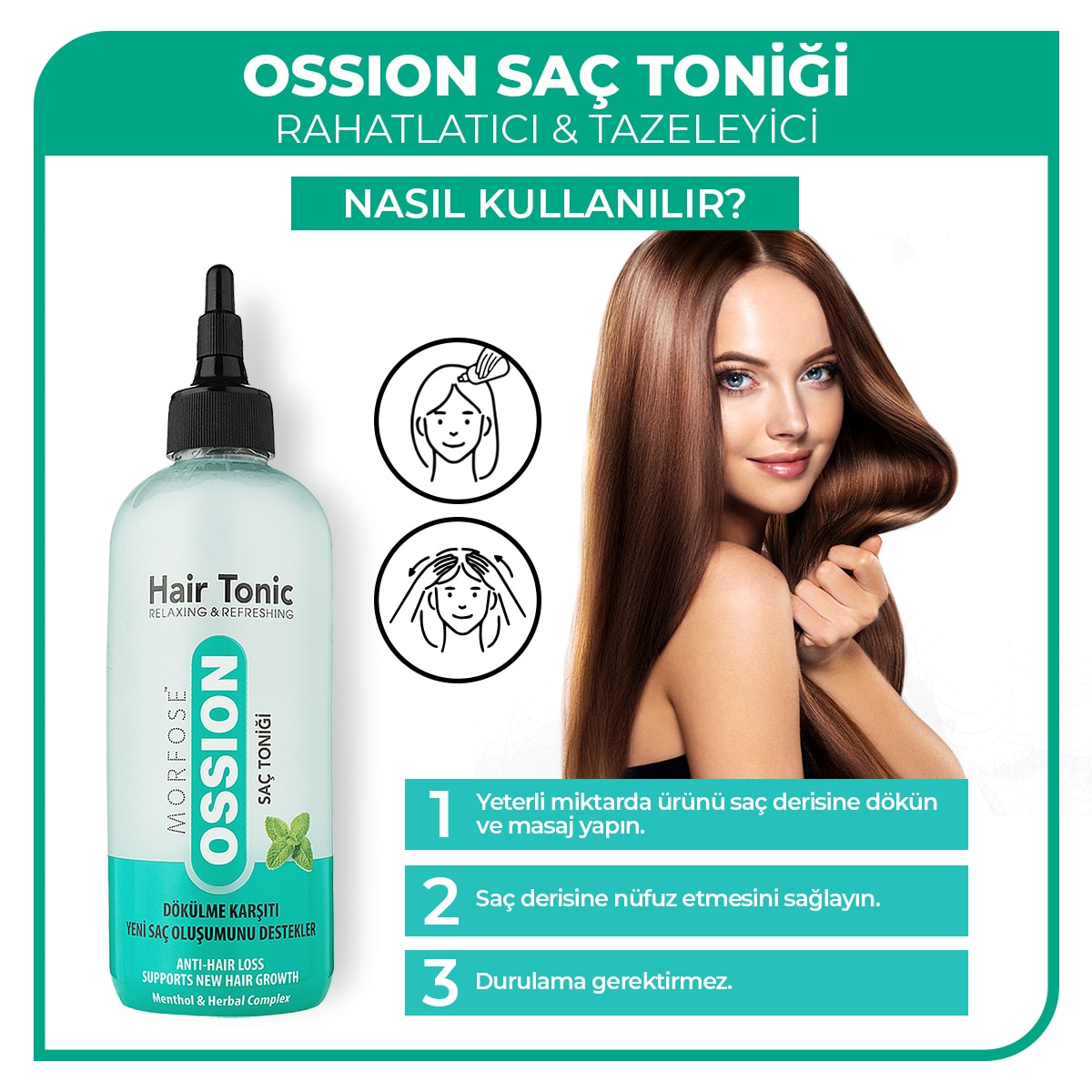  MORFOSE MORFOSE Morfose Ossion Dökülme Karşıtı Saç Toniği 300 ml  1 of 5 