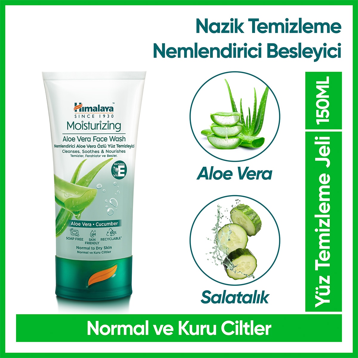 undefined HİMALAYA Himalaya Nemlendirici Aloe Vera Özlü Yüz Temizleyici 150 ml 1 of 2
