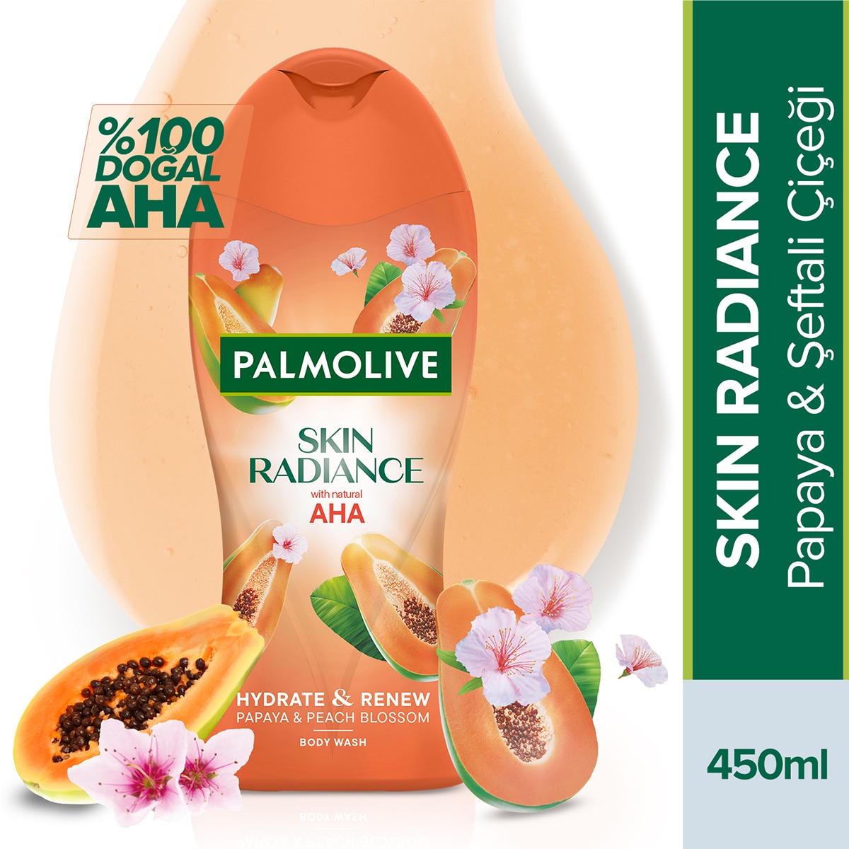 PALMOLIVE PALMOLIVE EXC. Palmolive Skin Radiance Papaya&Şeftali 450 ml 1 of 1 Palmolive Skin Radiance Papaya&Şeftali 450 ml