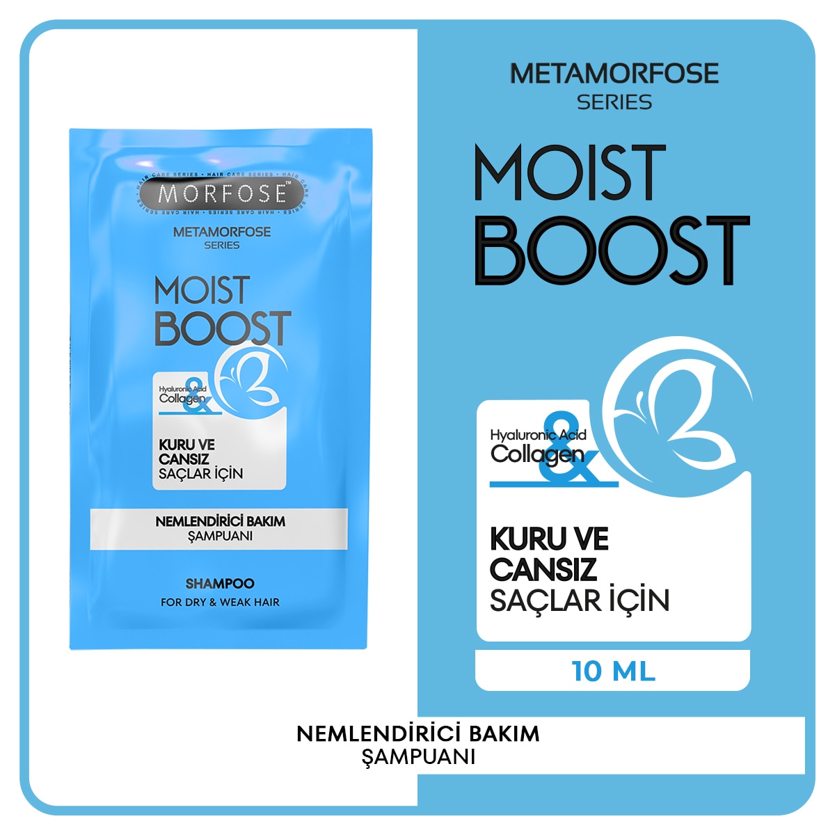 MORFOSE MORFOSE MORFOSE METAMORFOSE NEMLENDİRİCİ ŞAMPUANI 10ML 1 of 6